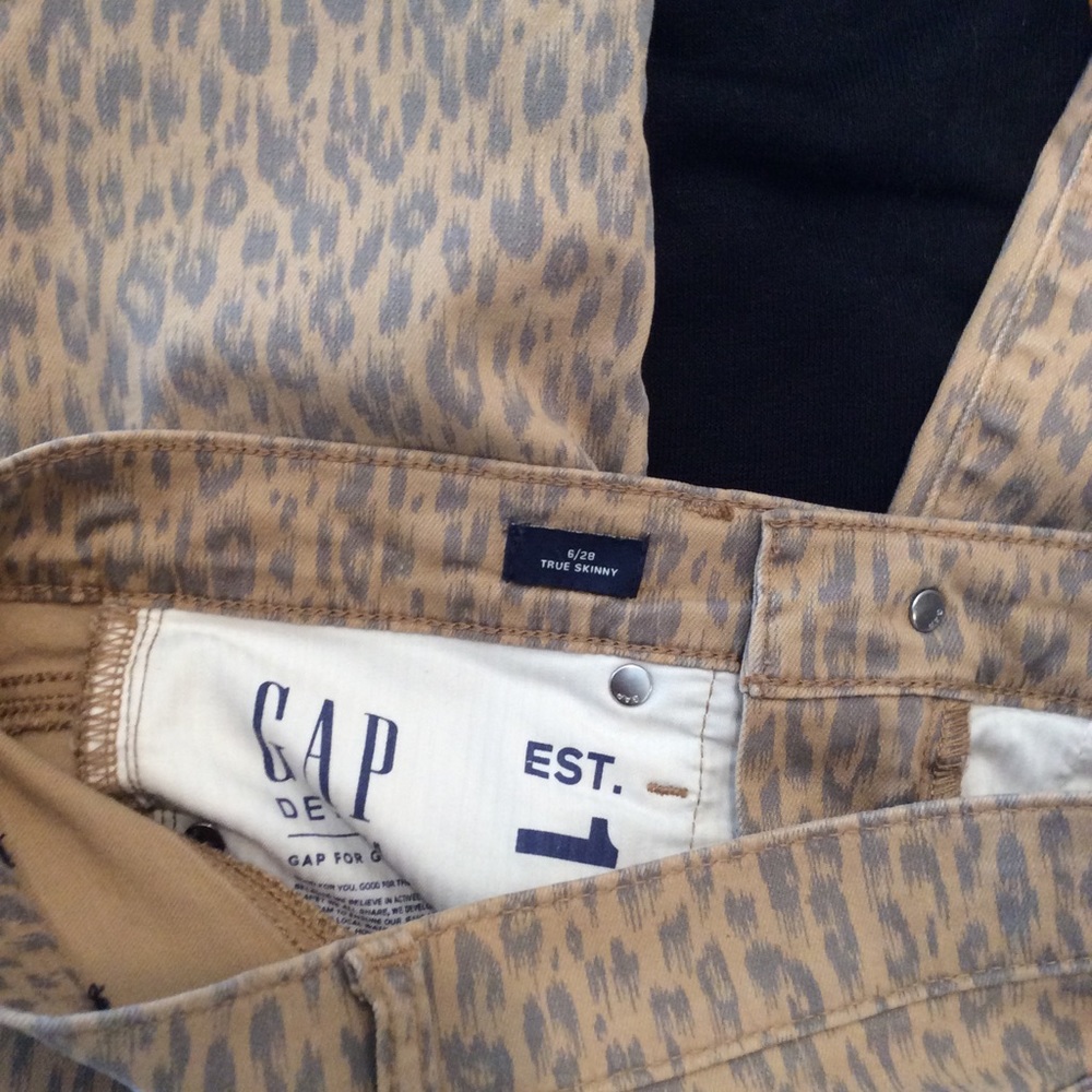 gap high rise leopard print true skinny ankle jean sz 28  NWOT - Picture 10 of 10